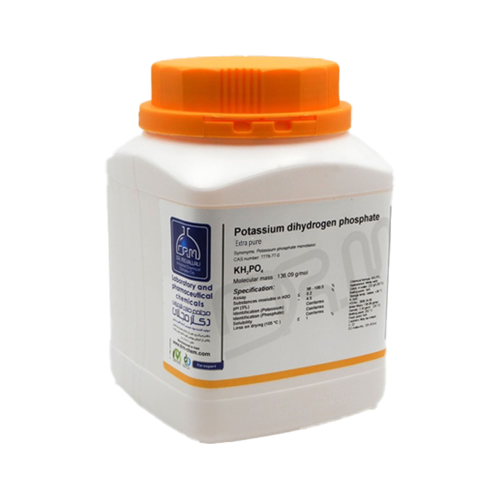 پتاسیم دی هیدروژن فسفات Extra pure دکتر مجللی